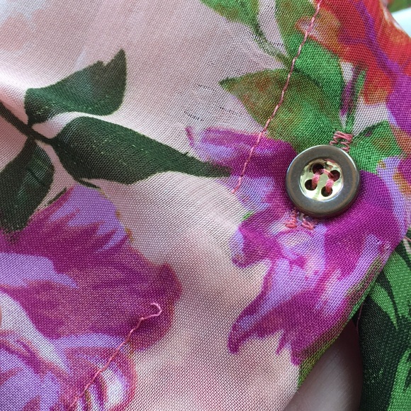 🎉 Cato Floral High Low Sheer Tank Top - Picture 6 of 7